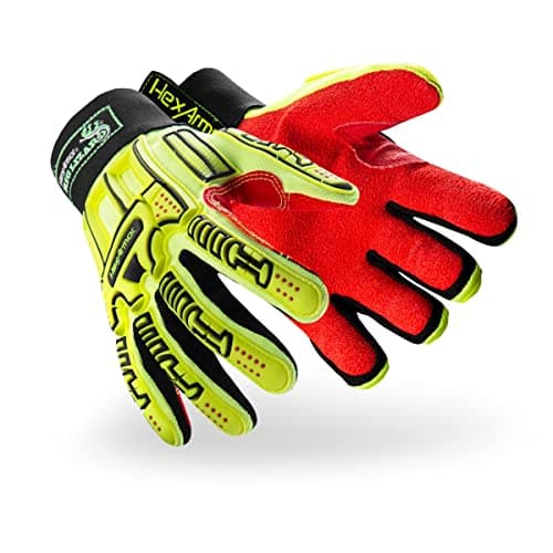 Impact Protection Work Gloves for Safety | Rig Lizard Series — 2025x | Hi-vis Impact W/ Tp-x+ Grip