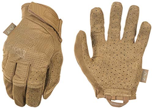 Mechanix Wear Tactical Vent Gloves, Touch Capable, High Dexterity, Airsoft, Paintball, Field Work, Men's Black Large — Brown