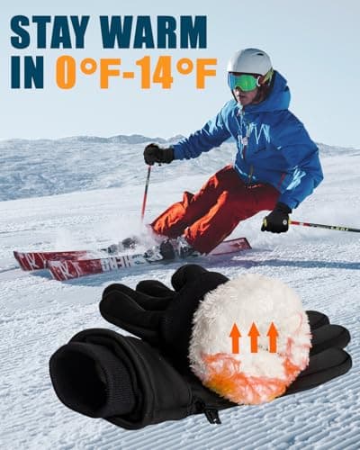 RIGWARL Thick Winter Gloves for Men & Women, Waterproof & Windproof, Warm Touchscreen Gloves