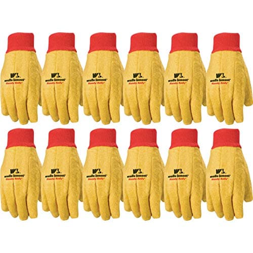 Wells Lamont Men's Gold Work Gloves, Large Pack of 12 US