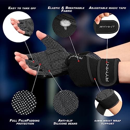 Wrist Support Workout Gloves for Men & Women - Full Palm Protection & Extra Grip