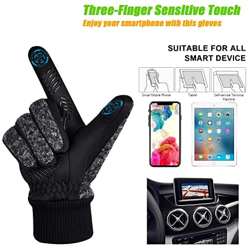 MOREOK Winter Gloves -10°F 3M Thinsulate Touch Screen Ski Bike Gloves