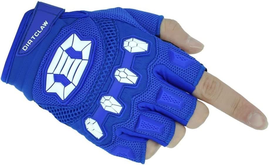 Seibertron Full Finger Motocross Racing Gloves Touch Recognition — Blue 1/2 Finger