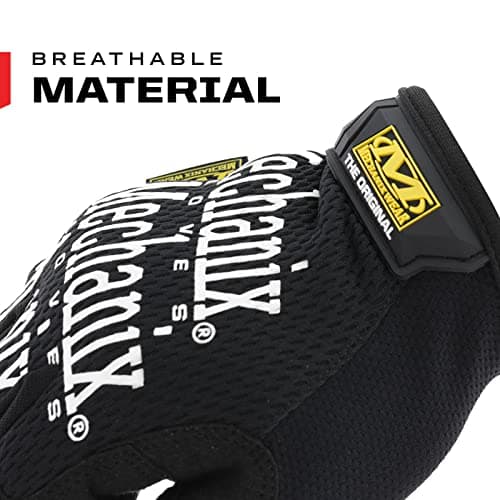 Mechanix Wear Original Synthetic Leather Safety Gloves, Durable Touchscreen Capable, Black, X-Large
