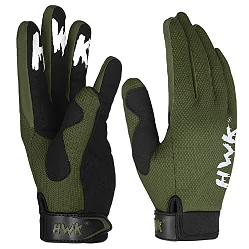 HWK Motorcycle Gloves for Men & Women | Motocross & Driving — Dark Green