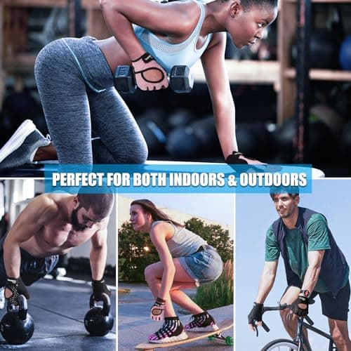 RIGWARL Ventilated Gym Gloves with Full Palm Protection for Weightlifting & Fitness