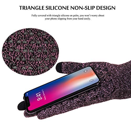 TRENDOUX Winter Gloves for Men & Women - Touch Screen Cold Weather Thermal Knit Gloves