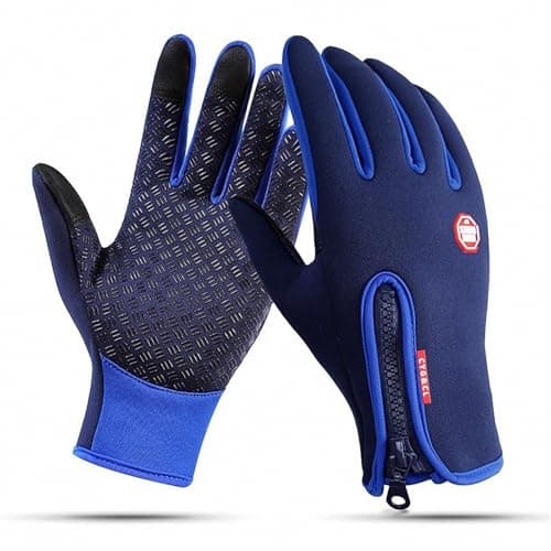 Cyg&Cl Winter Touchscreen Gloves, Men/Women, Warm, Water Resistant, Windproof — Blue
