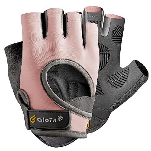 Lightweight Breathable Fingerless Gym Gloves for Workout — Light Pink