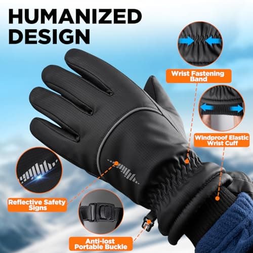 RivMount Winter Gloves - Thermal, Waterproof, Touchscreen for Men & Women