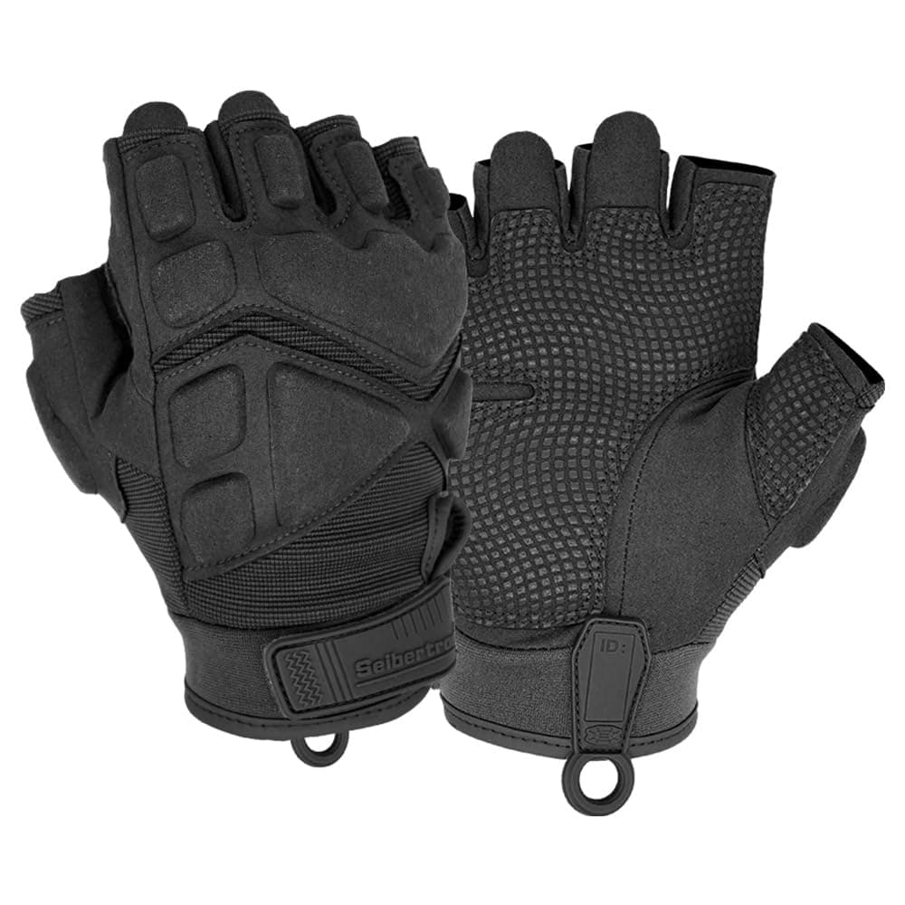Seibertron Tactical Fingerless Gloves for Men & Women XXS-XXL