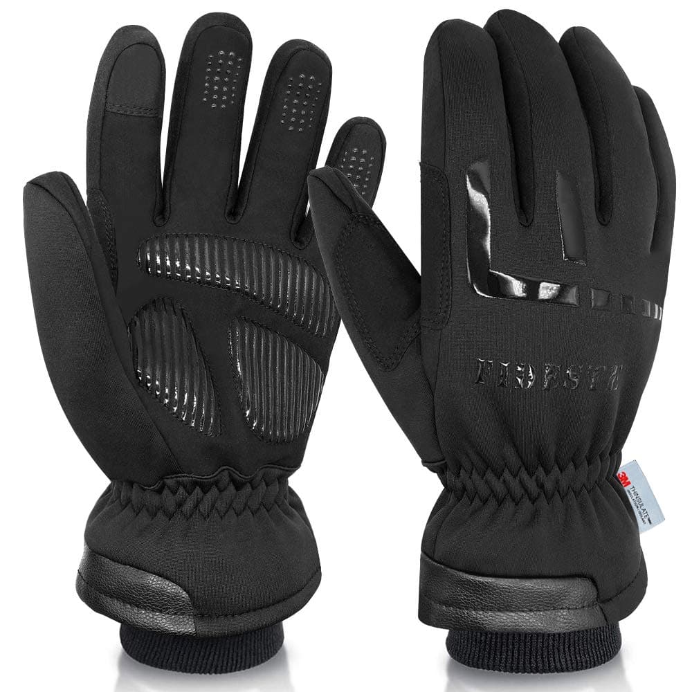 FIDESTE 3M Thinsulate Touchscreen Winter Gloves - Waterproof & Windproof for Men & Women