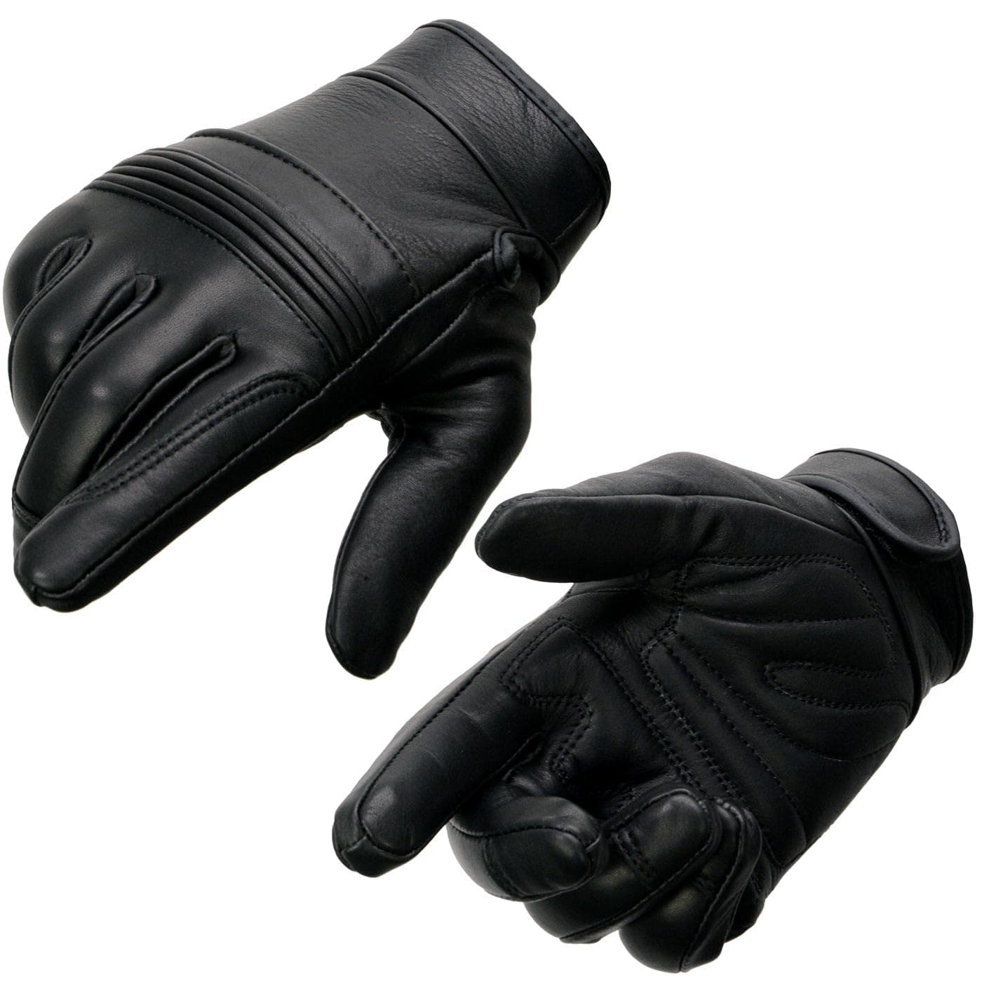 Milwaukee Leather MG7535 Men's Black Gel Palm Motorcycle Gloves