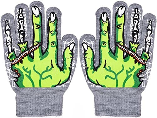 Polar Wear Skeleton Monster Knit Gloves for Boys & Girls Winter — B6b1568 Monster Green