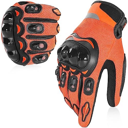 COFIT Breathable Motorcycle Gloves for Men and Women BMX ATV MTB Riding — Orange