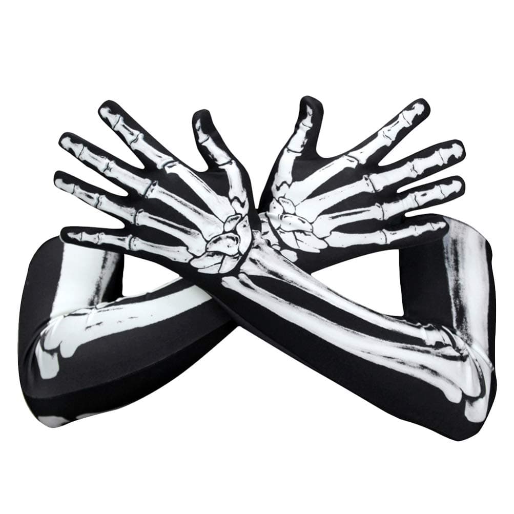 BESTOYARD Scary Halloween Skull Ghost Gloves Cosplay Accessories