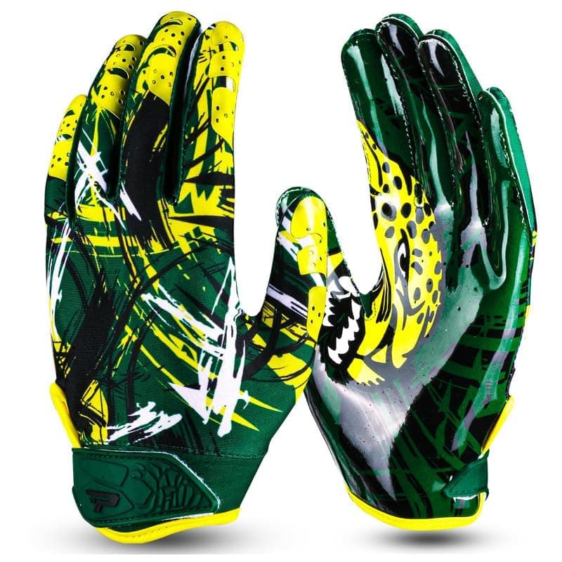 Cheetah Rapid Strike Football Gloves – Unleash Speed & Grip – For Adult, Kids & Youth — Jungle Green