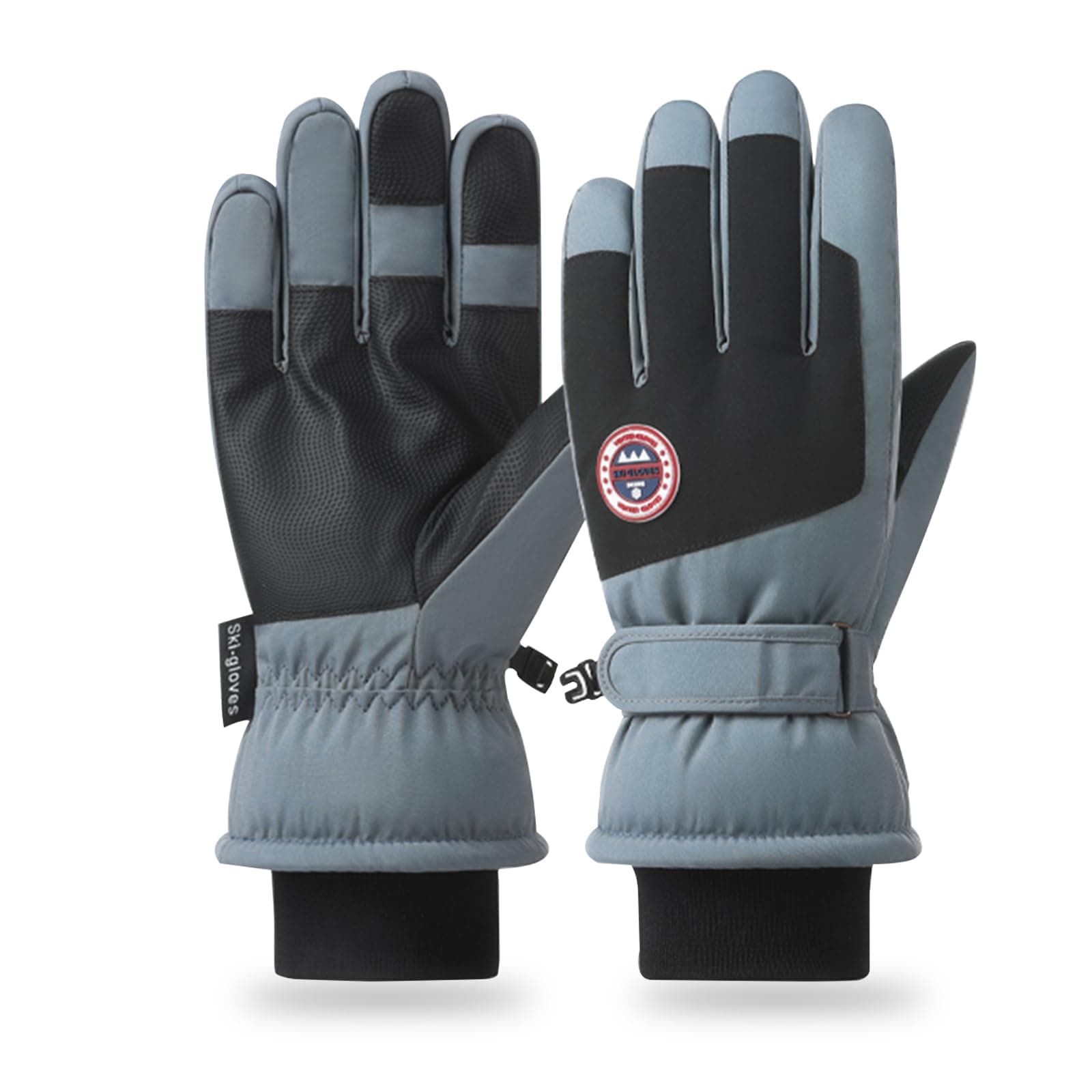 RIGWARL Men's Thermal Ski Gloves - Warm, Waterproof & Windproof (Blue)