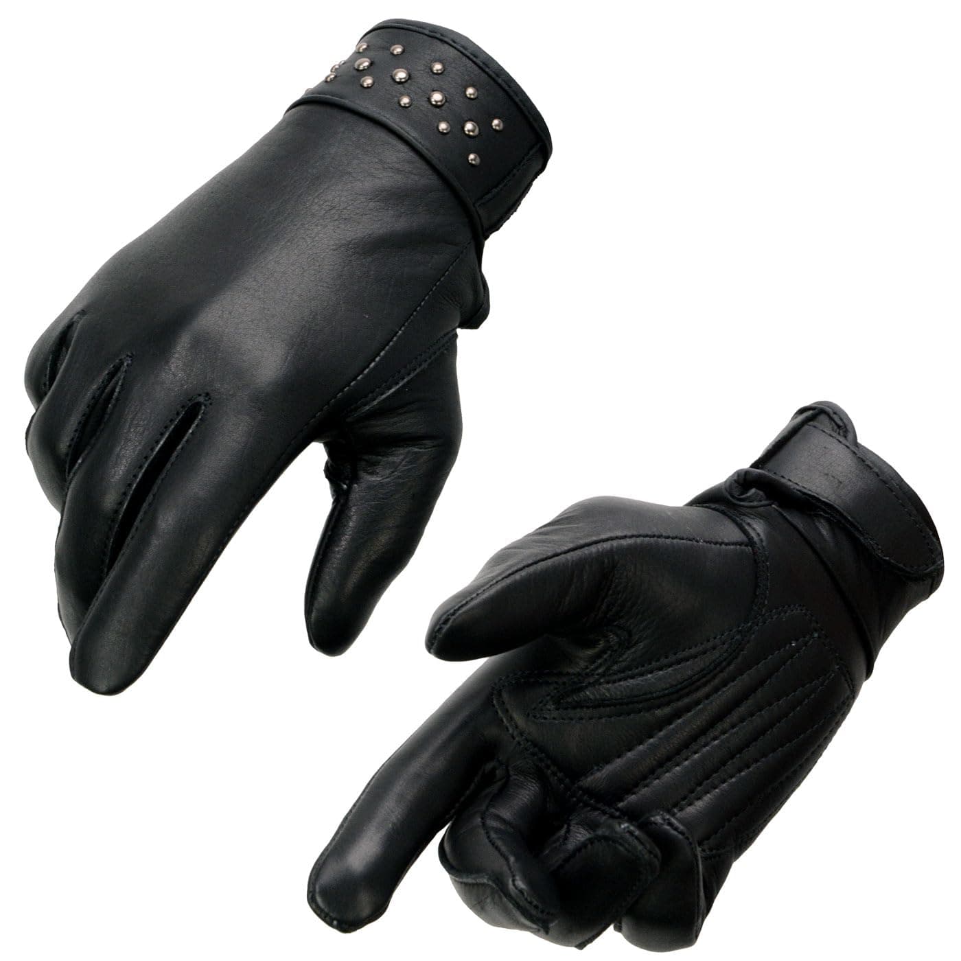 Milwaukee MG7760 Black Leather Gel Palm Women's Motorcycle Gloves