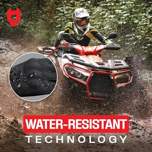 NoCry Men's Water Resistant Tactical Shooting Gloves with Knuckle Guards and Non-Slip Palm — Heavy Duty Black Airsoft Gl