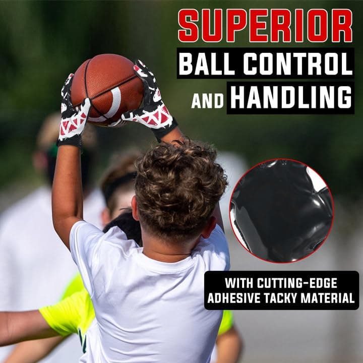 Sticky Football Gloves for Youth Boys and Girls