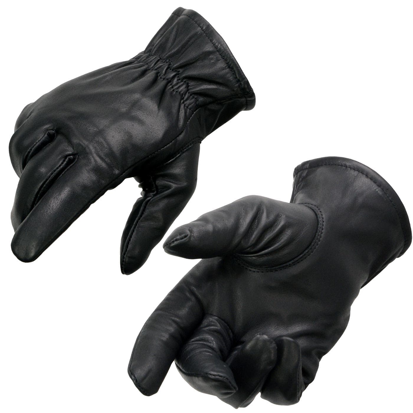 Milwaukee Black Thermal Lined Men's Motorcycle Gloves with Cinch Wrist Closure