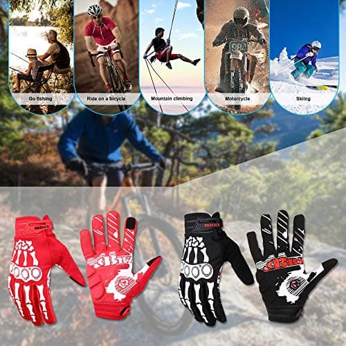 BRZSACR Full Finger Cycling Gloves for Men & Women Mountains Roads Resistance