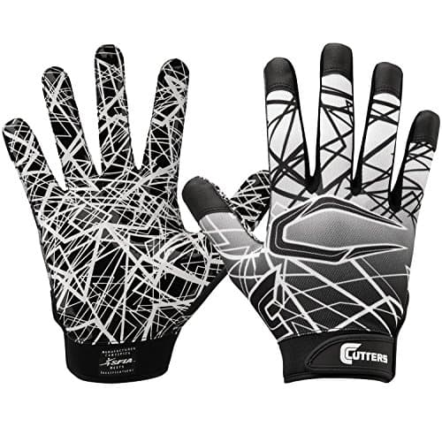 CUTTERS Game Day Football Receiver Gloves with Silicone Grip & Support