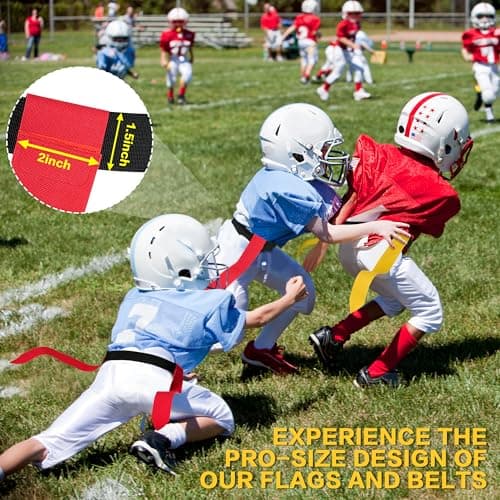 Flag Football Belts for Adults, Kids, and Youth Training and Competition