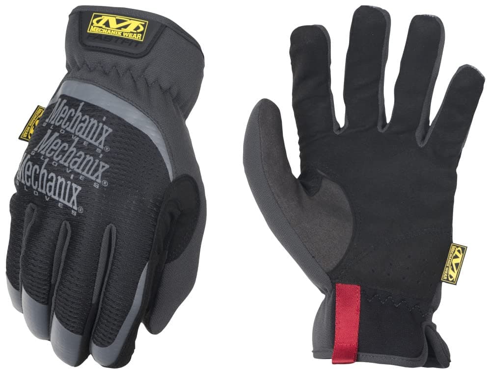 Mechanix Wear FastFit Work Gloves, Touchscreen Capable & Secure Fit (Black, Large)