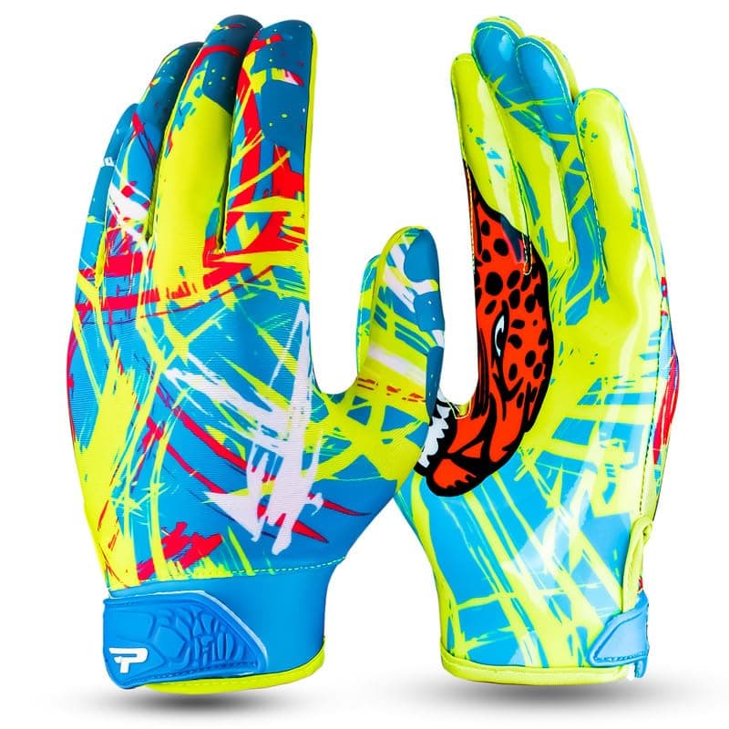 Cheetah Rapid Strike Football Gloves – Unleash Speed & Grip – For Adult, Kids & Youth — Neon Flash Frenzy