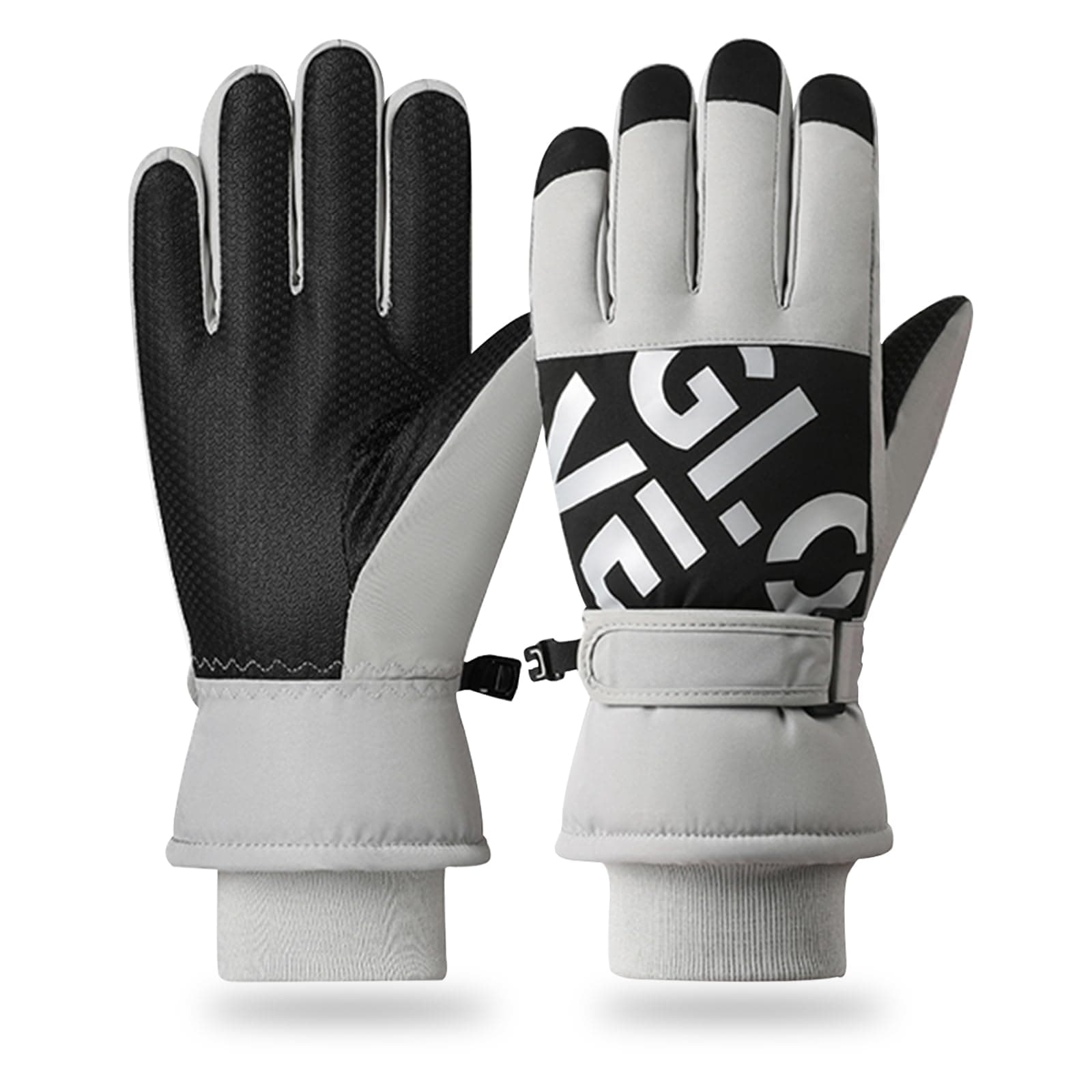 RIGWARL Women's Winter Windproof & Waterproof Ski Gloves Grey