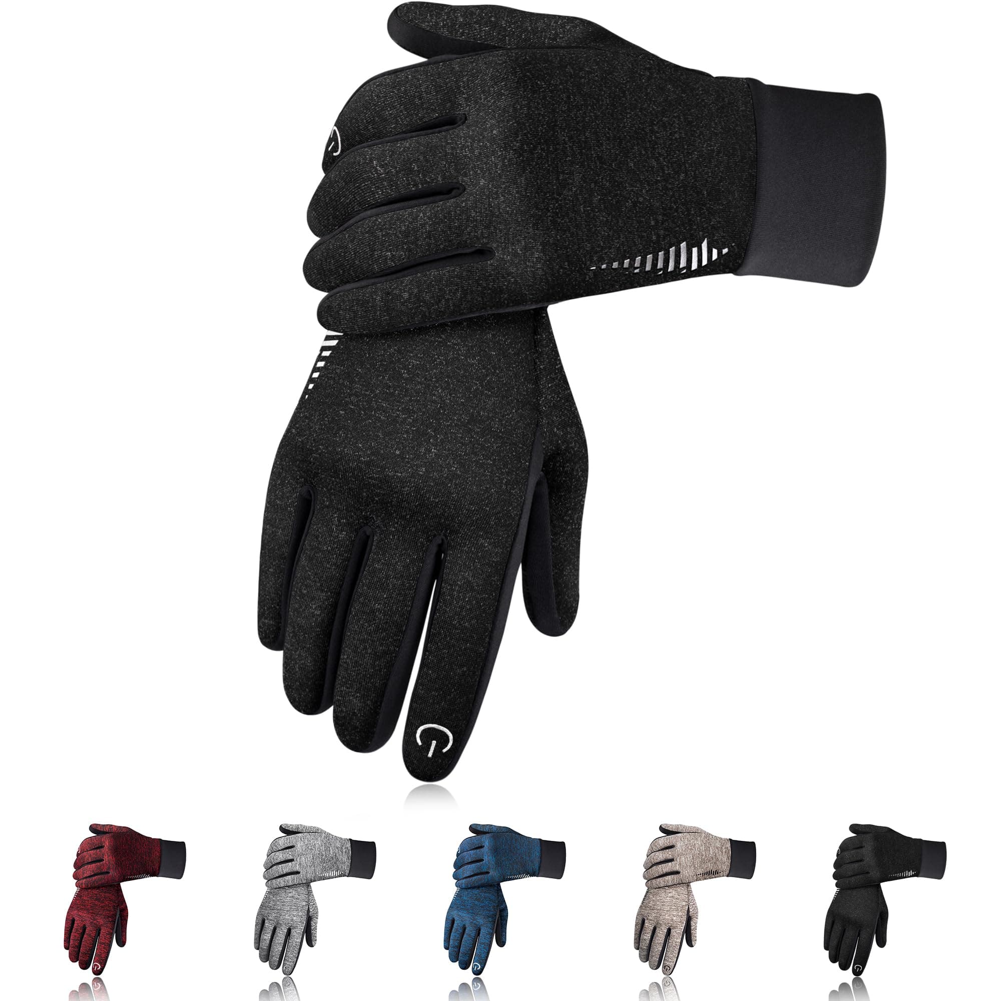 Winter Gloves for Women and Men - Warm, Windproof, Touchscreen, Snow Skiing Thermal Liners - for Cycling, Running, Driving, Walking, Hiking, and Commuting.