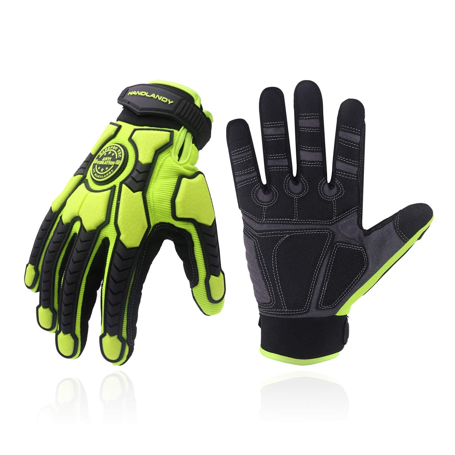 Handlandy Heavy Duty Impact Gloves, SBR Padding, TPR Protector