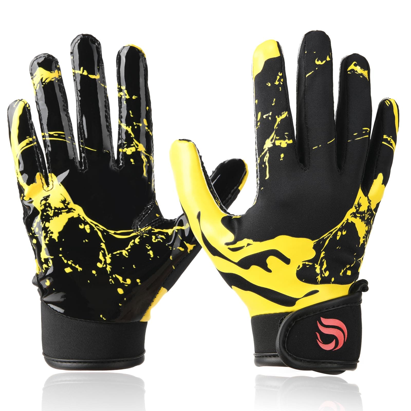 Youth Football Gloves for Kids - Excellent Grip Receiver Gloves