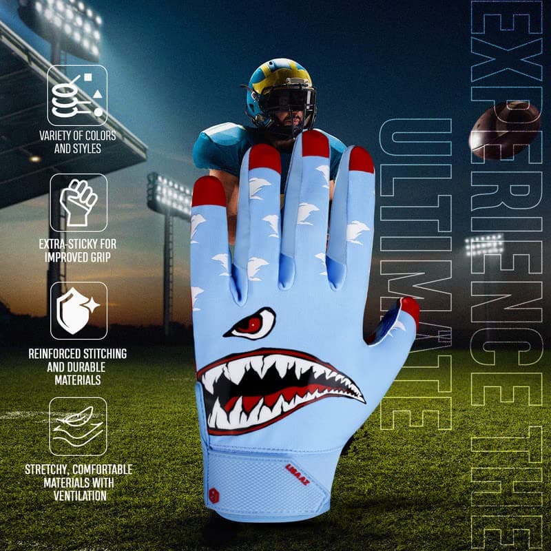 Limited Edition Fit Youth Tacky Receiver Gloves for Kids 8-12