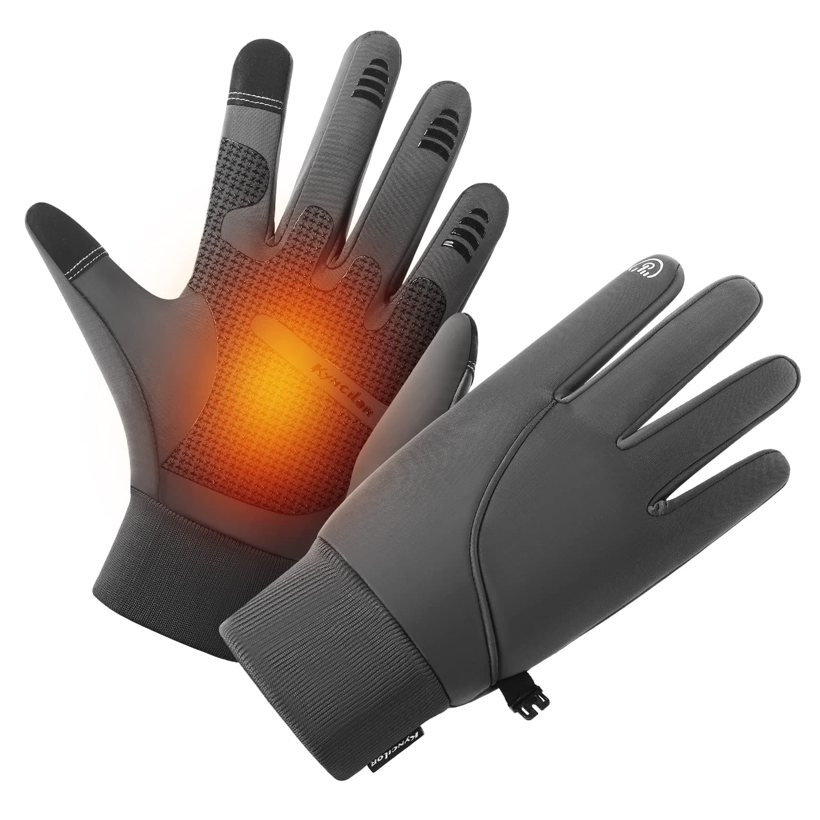 Suneed Men's Winter Gloves, Waterproof & Touchscreen Cold Weather Running and Hiking