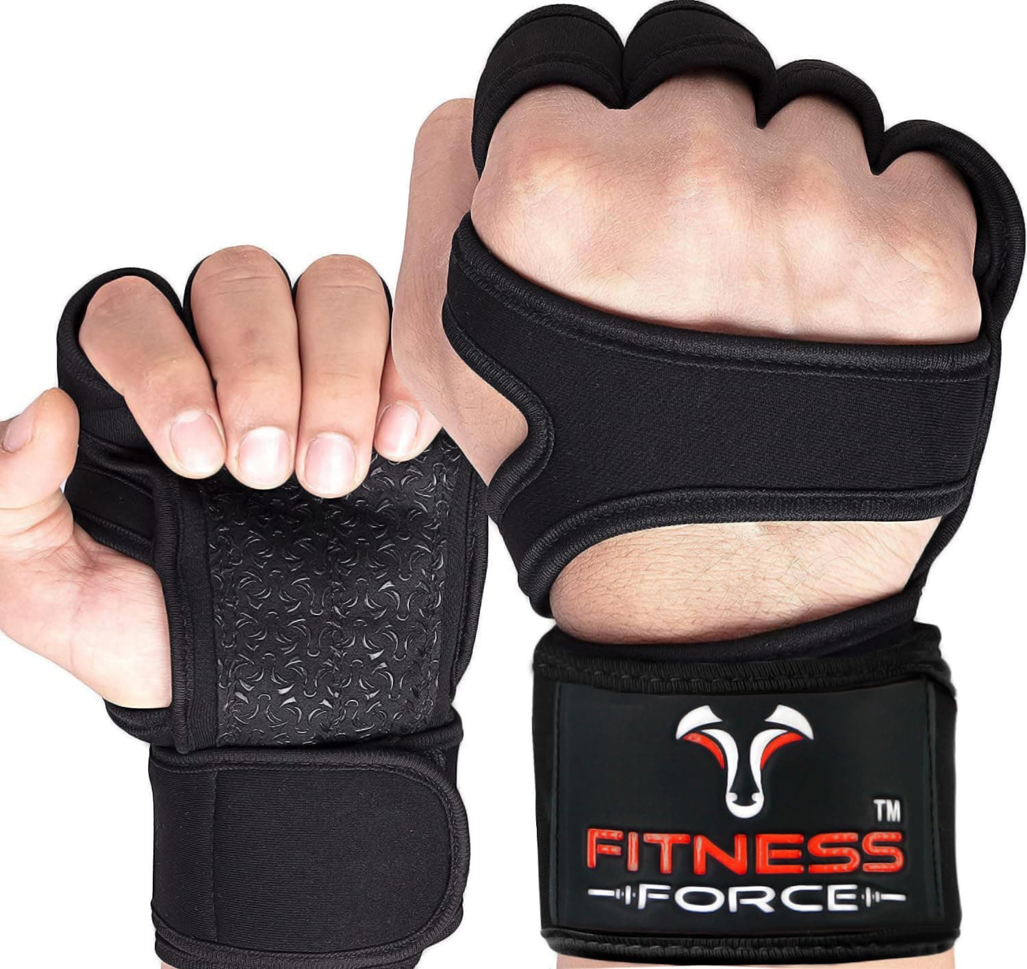 FITNESS FORCE Ventilated Wrist Support Gloves for Workouts Weightlifting & Cross Training