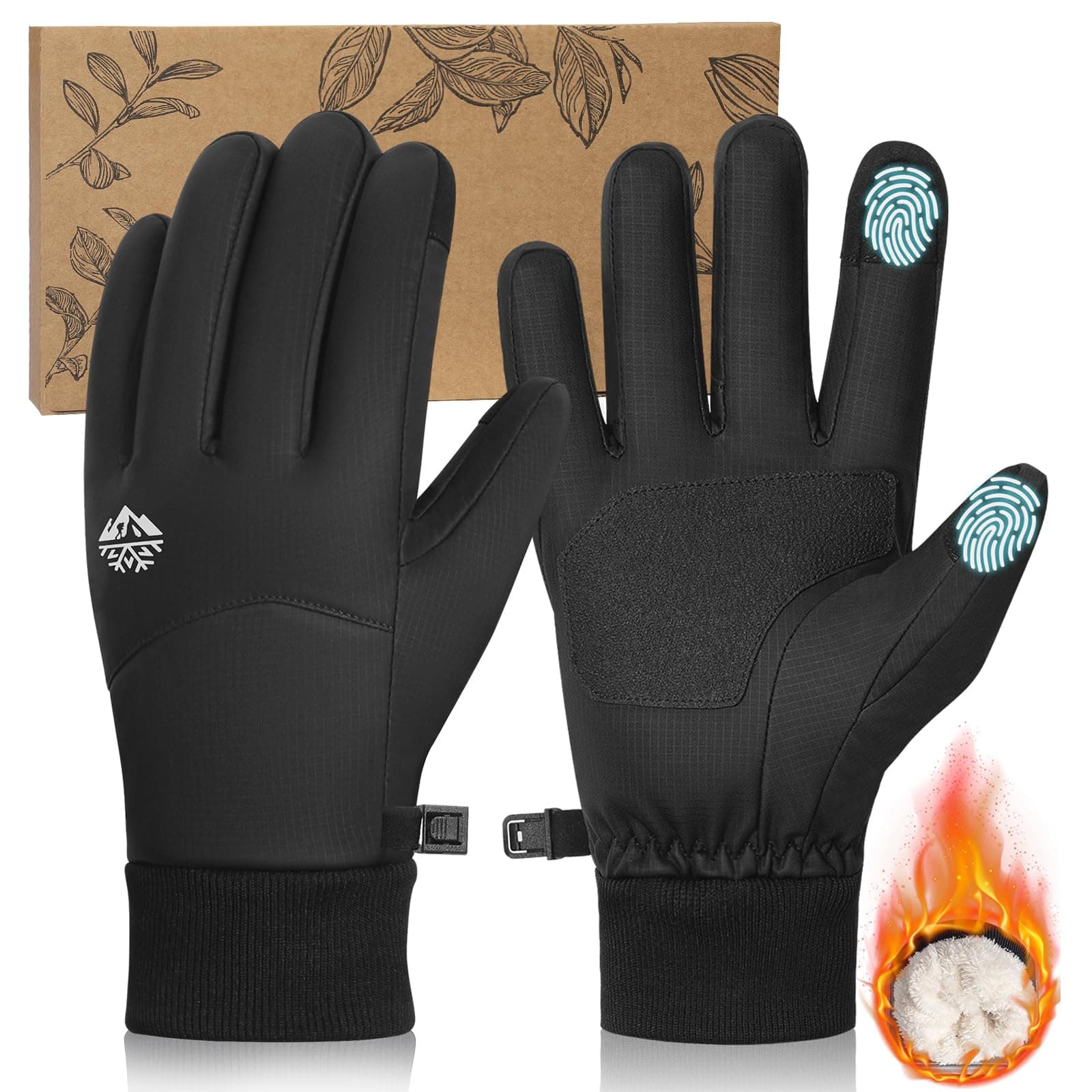 RIGWARL 5℉ Winter Warm Gloves for Extreme Cold, Thickest Thermal Plush & Waterproof Men & Women