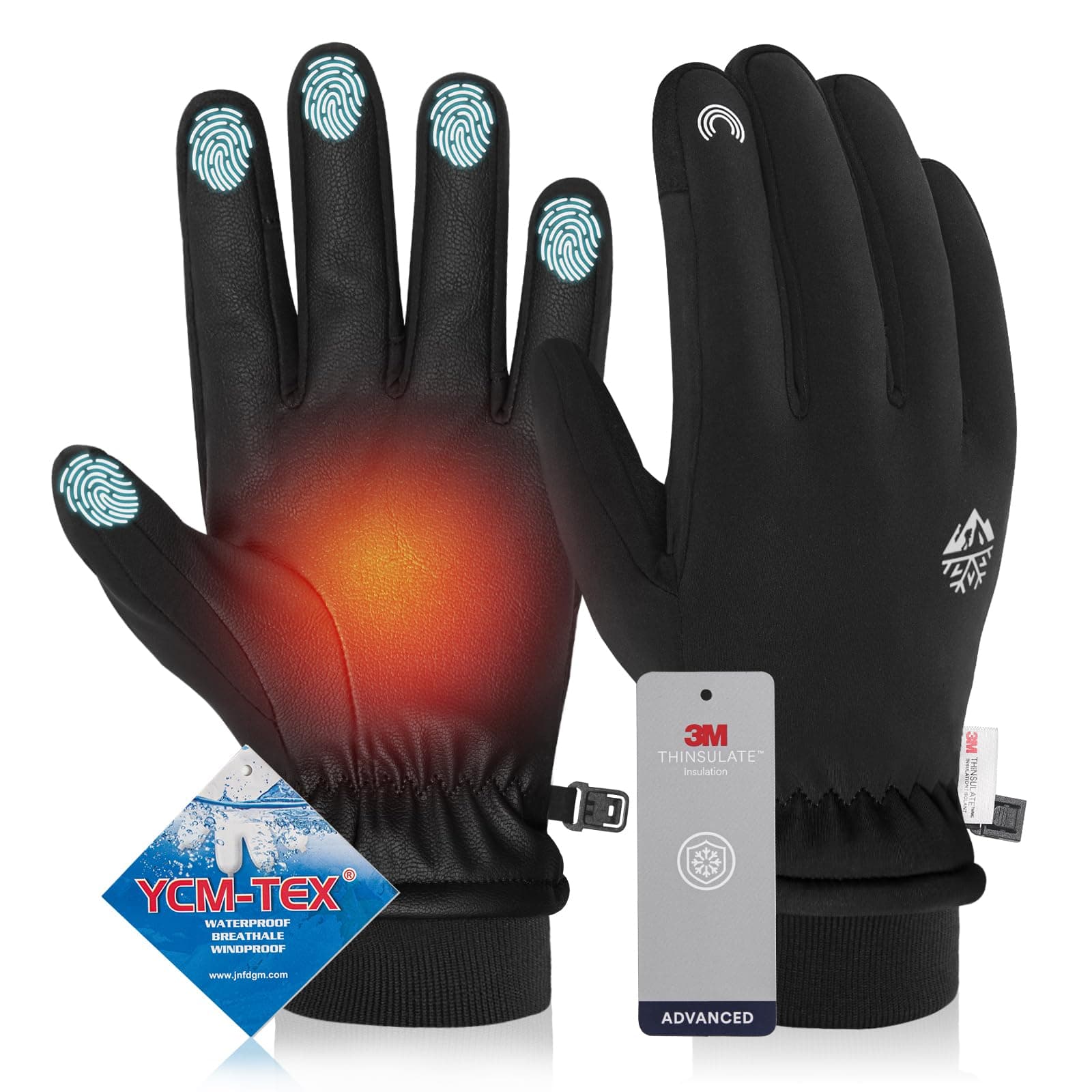 Winter Gloves for Men and Women; Touch Screen, Water-Resistant, and Windproof - Ideal for Outdoor Activities