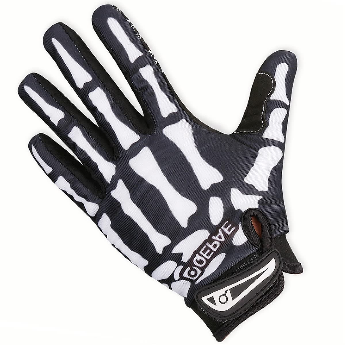 JEELAD Windproof Waterproof Cycling Gloves for Men and Women - Skeleton Racing Style