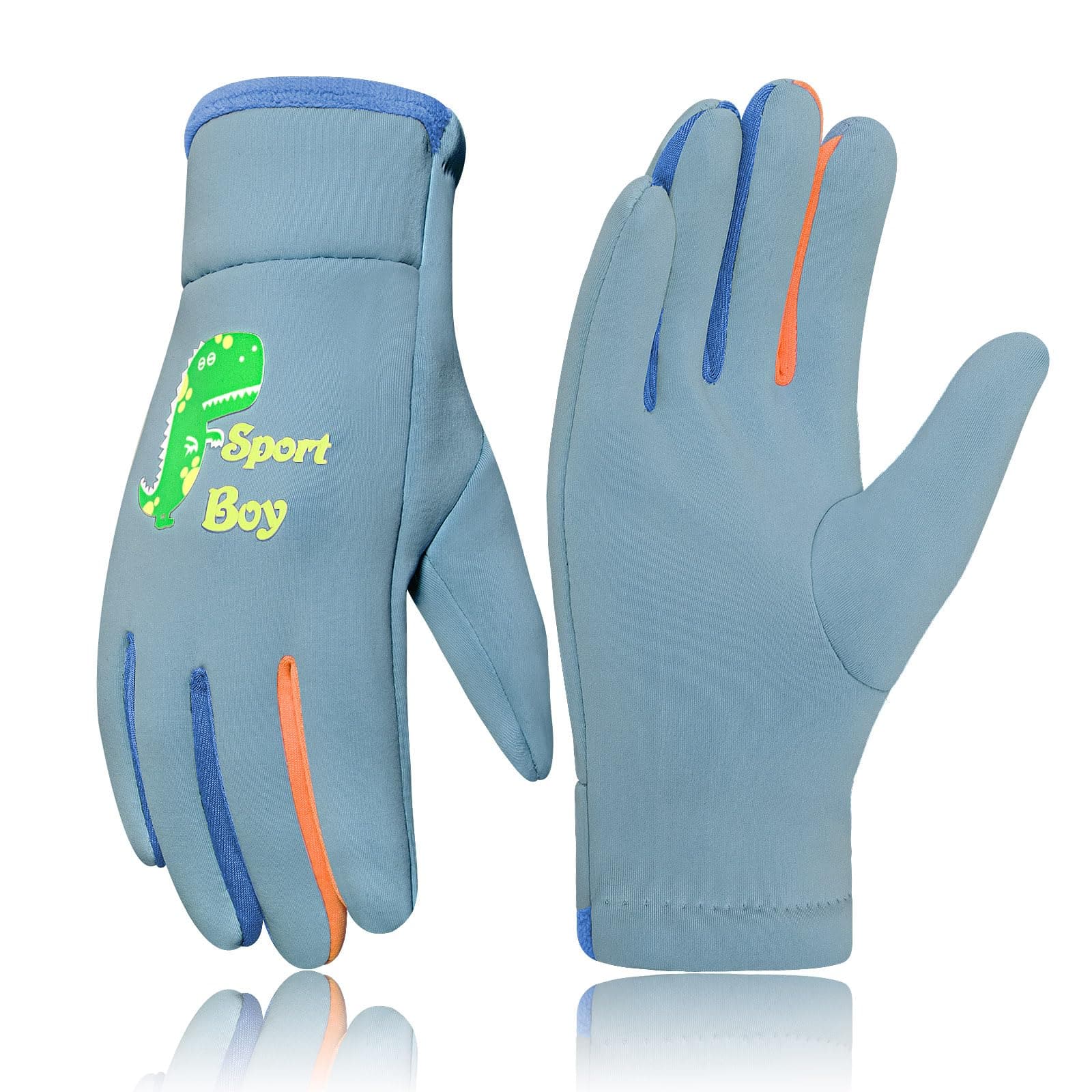 RIGWARL Kids Winter Fleece Gloves Water Repellent Lightweight