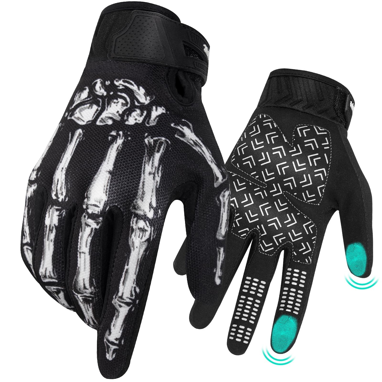 RIGWARL Touch Screen Non-Slip Skeleton Gloves for Cycling Enthusiasts