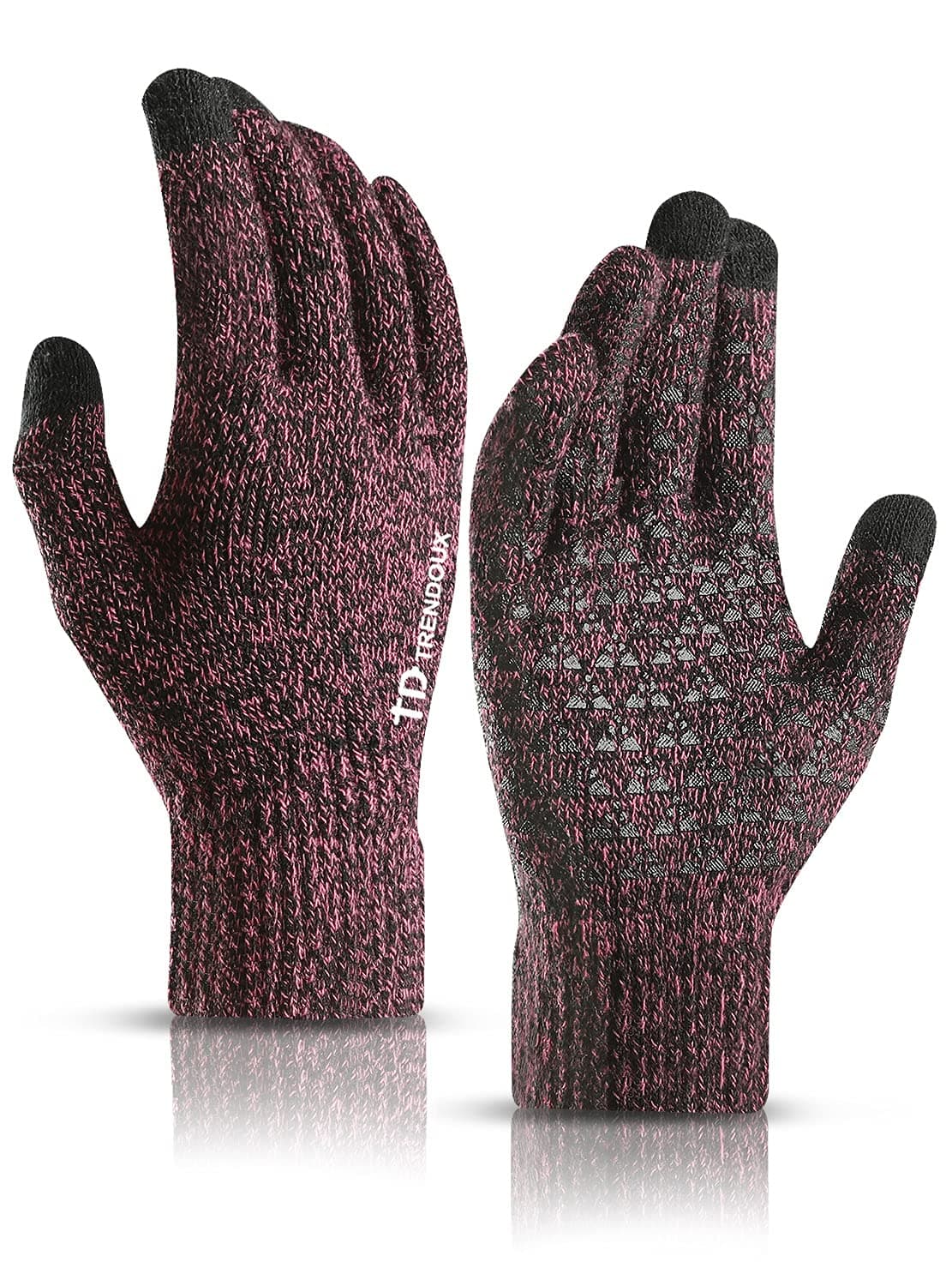 TRENDOUX Winter Gloves for Men & Women - Touch Screen Cold Weather Thermal Knit Gloves