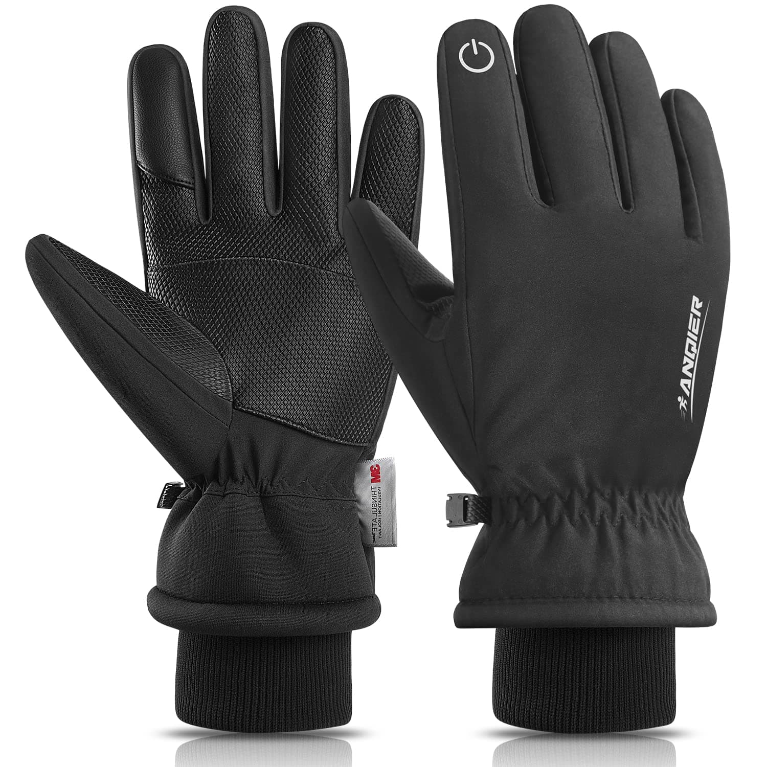Anqier Winter Gloves -30℉ Waterproof & Windproof Touchscreen for Skiing, Hiking, Running Men & Women