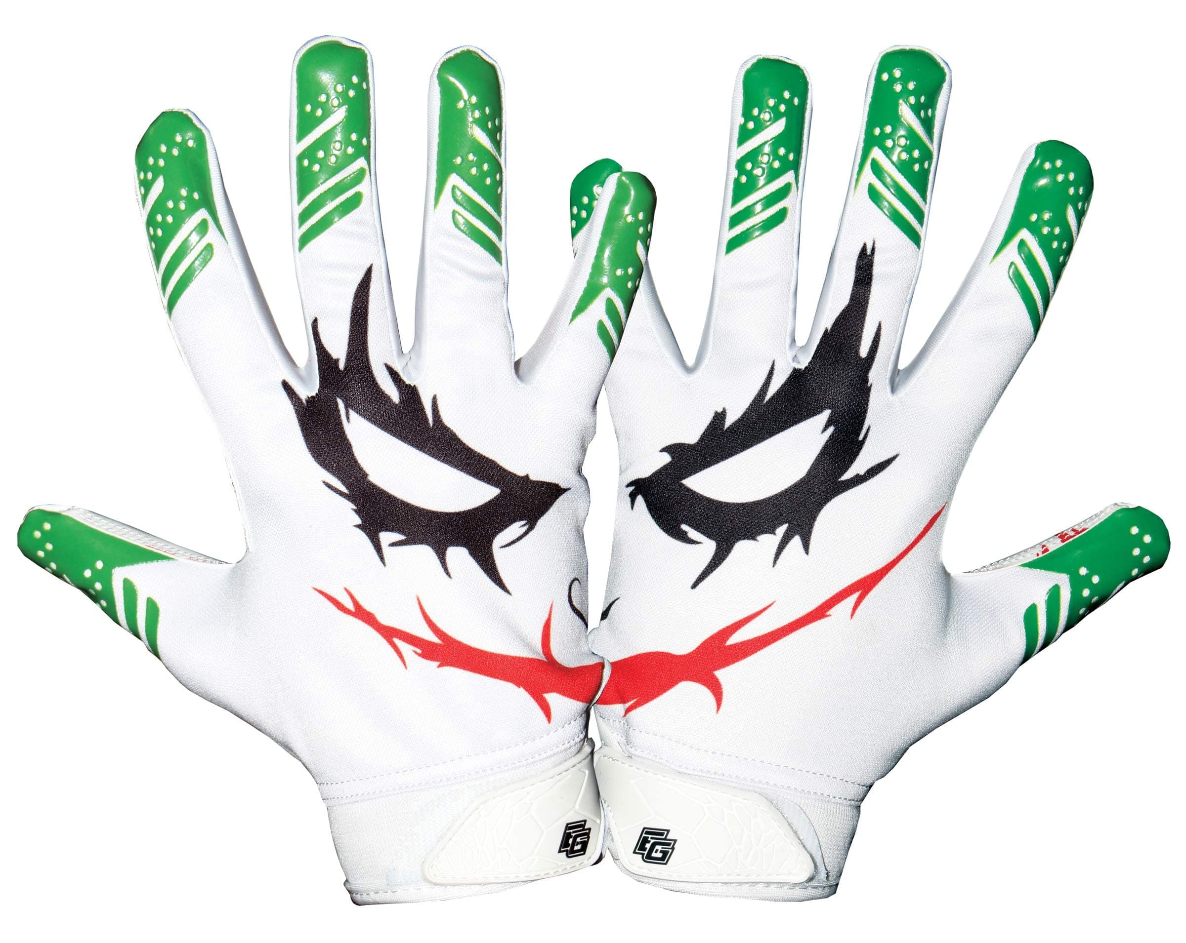 Men's and Youth White Football Gloves with Tacky Grip - Performance Enhancer for Ultimate Experience
