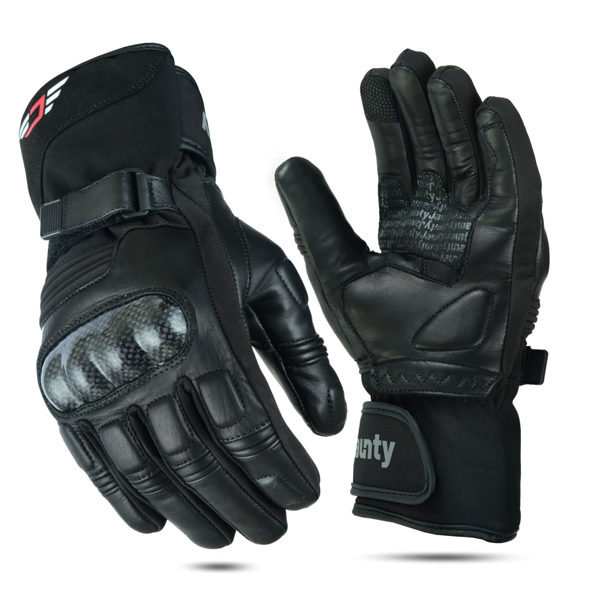 Winter Waterproof Touchscreen Motorcycle Gloves for Men and Women Black