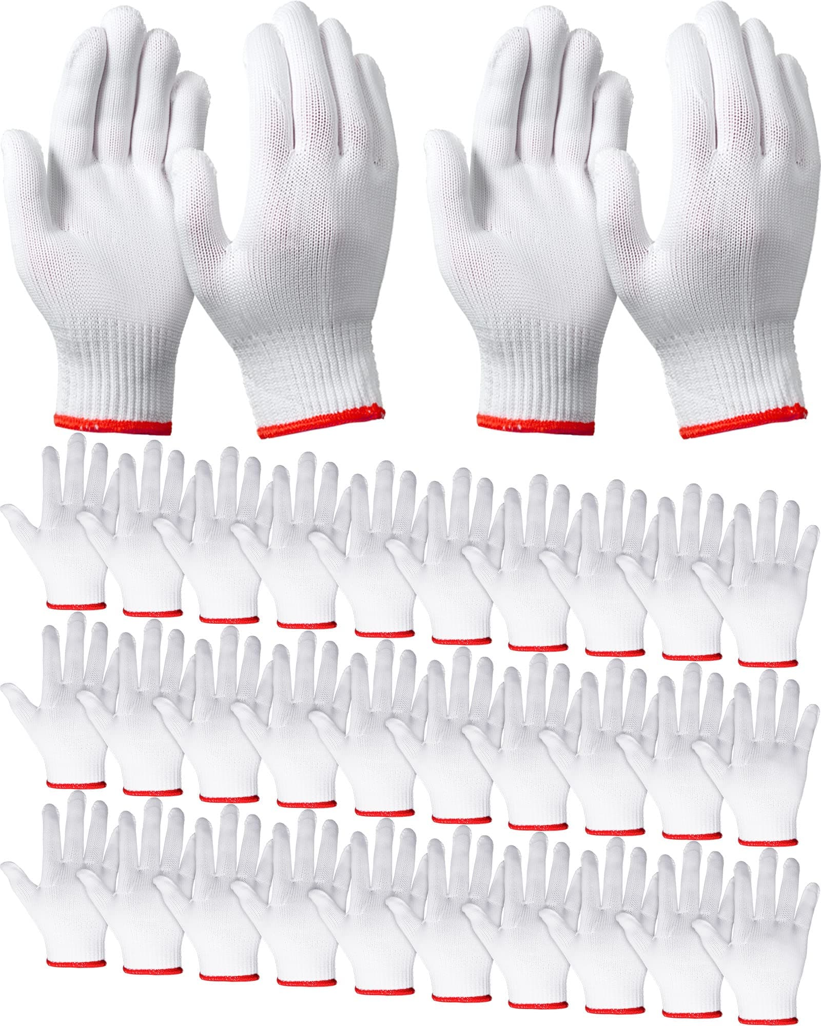 Satinior 36 Pair White Cotton BBQ Gloves Men Women Safety Protection