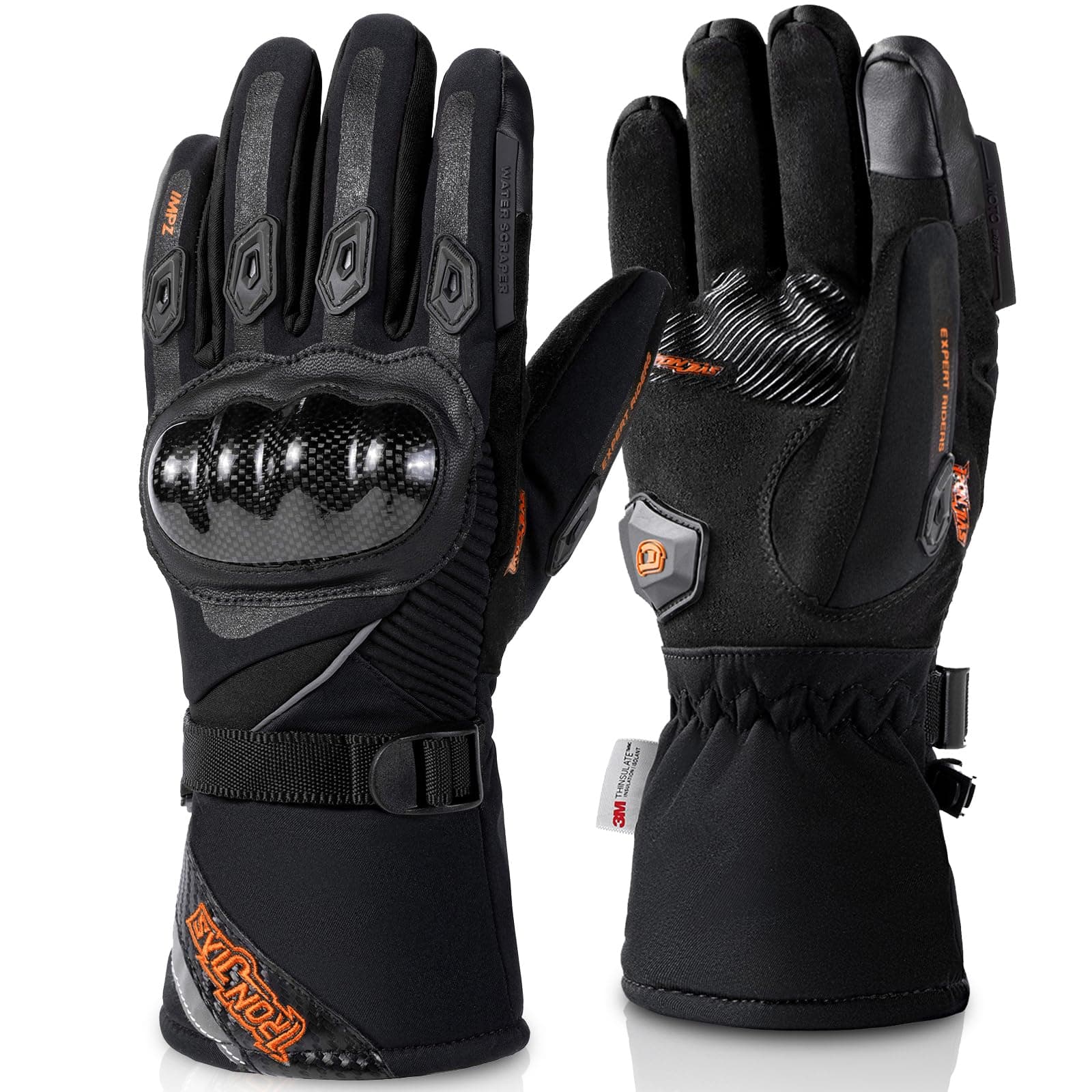 BORLENI Warm Winter Waterproof Motorcycle Gloves for Men & Women