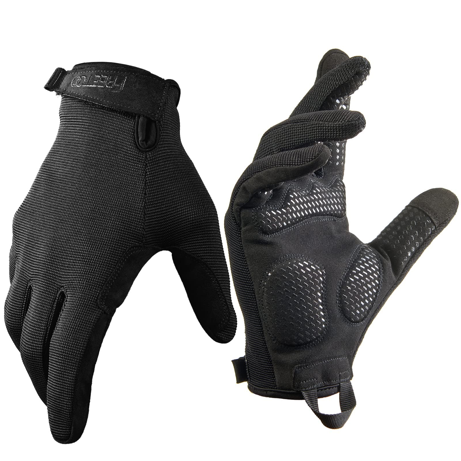 FREETOO Lightweight Full-Finger Workout Gloves for Men - Padded Weightlifting and Gym Training with Excellent Grip and Palm Protection